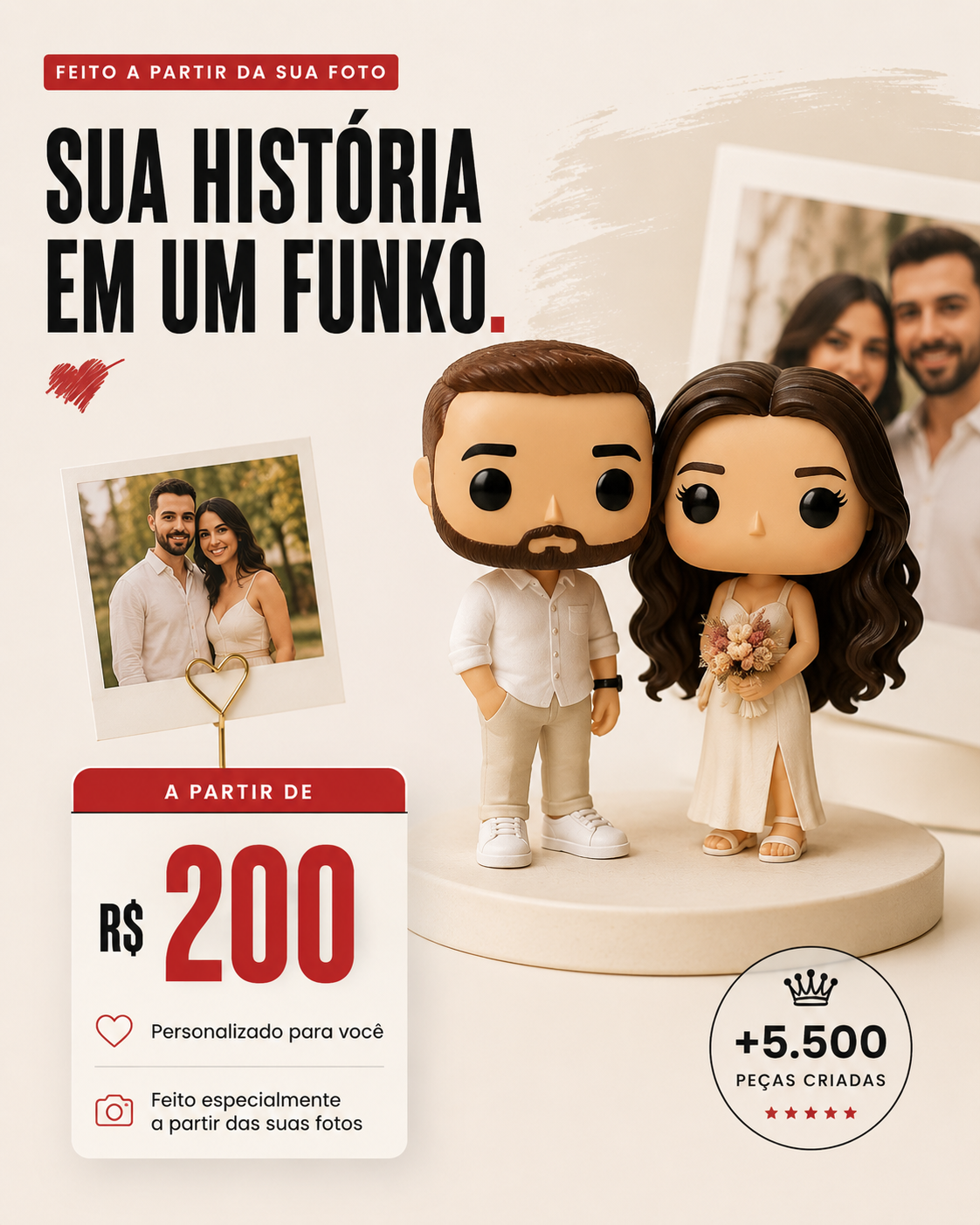 Sua história em um Funko — personalizado a partir da sua foto